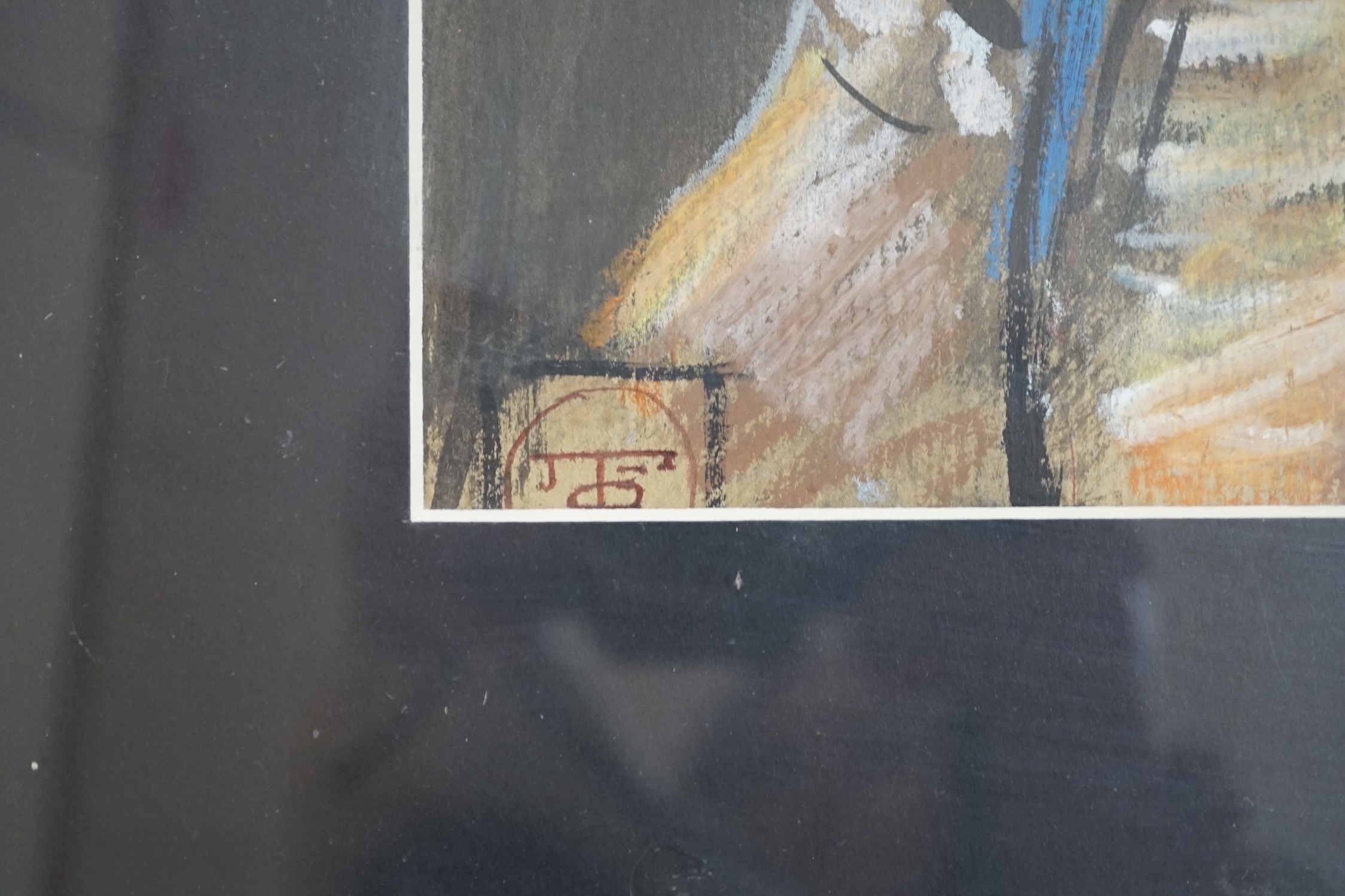 Thomas O’Donnell (Irish, 20th century), heightened pastel, Portrait of a young boy wearing 18th century dress, possibly Bonnie Prince Charlie, signed with monogram, 29 x 24cm. Condition - good